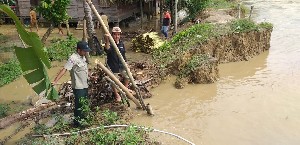 Dampak Banjir, Kerusakan Tanggul di Teluk Halban Makin Parah